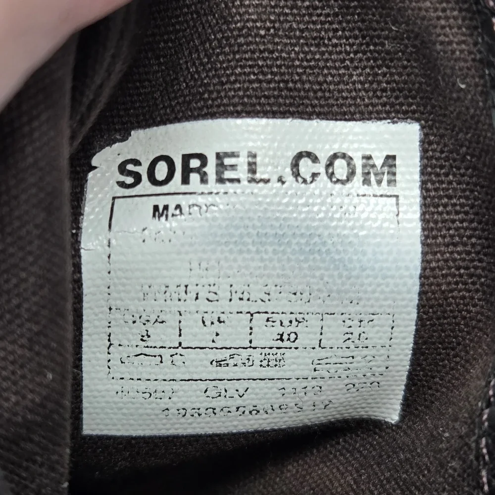 Sorel Lolla Brown Distressed Leather Cut Out Low Heel Ankle Boots Womens Size 8